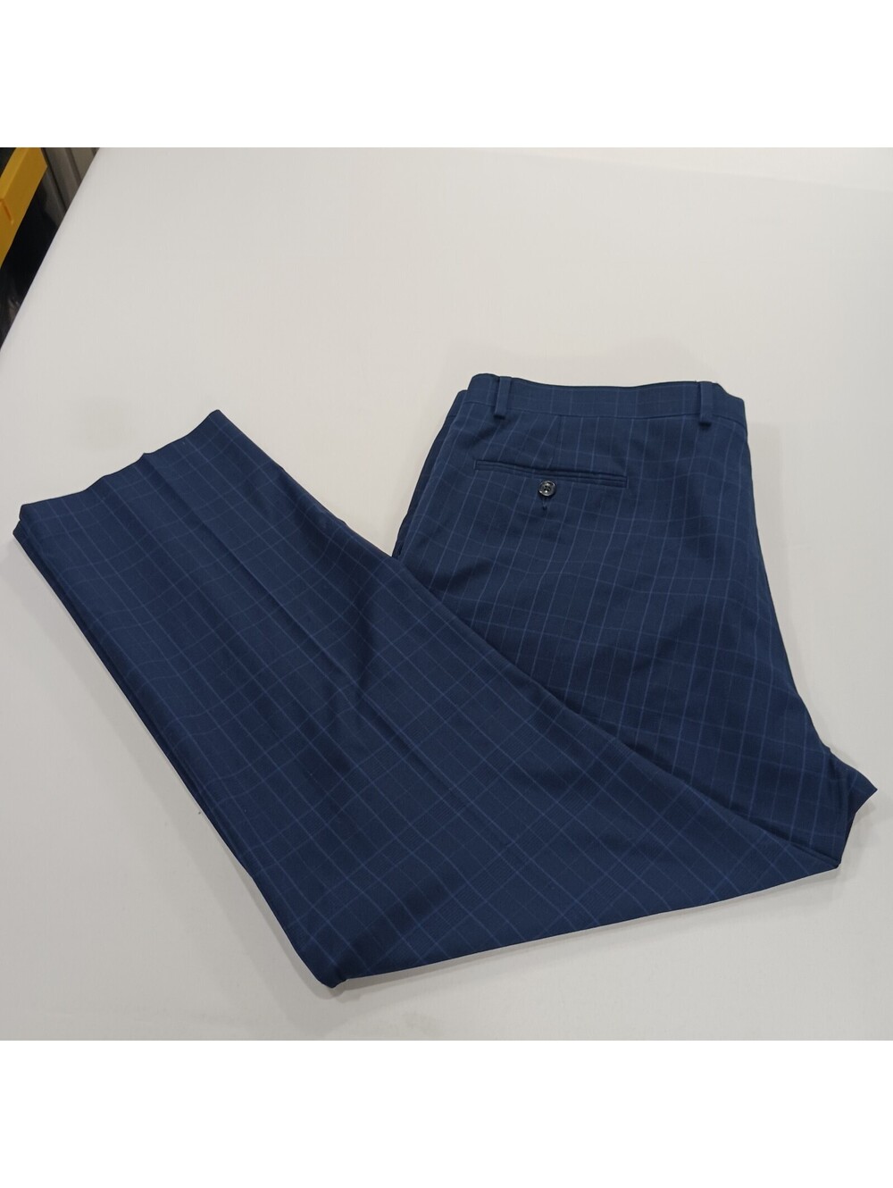 Tommy Hilfiger Navy Blue Windowpane Dress Pants